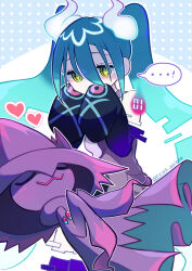 Rule 34 | 1girl, absurdres, aqua hair, closed eyes, creatures (company), detached sleeves, dora yakisoba, game freak, gen 4 pokemon, ghost, ghost miku (project voltage), glitch, grey shirt, hair between eyes, hatsune miku, heart, highres, long hair, mismagius, nintendo, pale skin, pokemon, pokemon (creature), project voltage, shirt, sleeves past fingers, sleeves past wrists, twintails, very long hair, vocaloid, will-o&#039;-the-wisp (mythology), yellow eyes