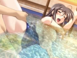 Rule 34 | 1boy, 1girl, binetsu kyoushi cherry, bottomless, breasts, breasts out, brown hair, cum, cum in pussy, ejaculation, game cg, happy sex, hase chieri, hetero, koikawa kouta, large breasts, long hair, nipples, no bra, nude, partially submerged, peeing, peeing underwater, penis, pool, public indecency, pussy, sex, sweat, swimsuit, teacher and student, thigh grab, uncensored, underwater, underwater sex, vaginal, wet, yamane masahiro