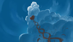 Rule 34 | blue sky, cloud, commentary, cumulonimbus cloud, day, heart, highres, no humans, original, scenery, shuu illust, sky, tagme