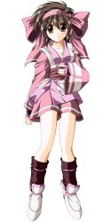 Rule 34 | 1girl, alternate color, full body, highres, pink shorts, rimururu, samurai spirits, shorts, simple background, snk, solo, standing