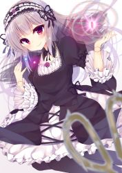 Rule 34 | 1girl, absurdres, black wings, bonnet, doll joints, dress, frills, gothic lolita, hairband, highres, irone (miyamiya38), joints, lolita fashion, lolita hairband, rozen maiden, silver hair, solo, suigintou, wings