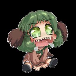 Rule 34 | + +, 1girl, animal ears, animated, animated gif, breath, chibi, daniel renard, dog ears, dog tail, dress, green eyes, green hair, kasodani kyouko, leaning forward, long sleeves, looking up, looping animation, lowres, medium hair, open mouth, outstretched legs, sharp teeth, sitting, smile, solo, tail, tail wagging, teeth, touhou, transparent background, v arms