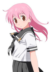 Rule 34 | 1girl, lowres, miiko, miiko (shiwasu takashi), original, pink hair, school uniform, serafuku, shiwasu takashi, solo