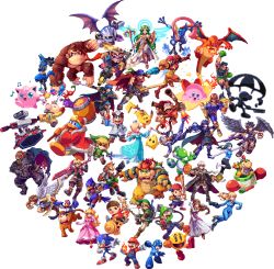 Rule 34 | 6+boys, 6+girls, absolutely everyone, abysswolf, animal, animal crossing, ape, armor, baseball bat, bird, black hair, blonde hair, bodysuit, bow (weapon), bowser, bowser jr., bracer, captain falcon, charizard, colored skin, creatures (company), crown, dark pit, diddy kong, dog, dog (duck hunt), donkey kong, donkey kong (series), donkey kong country, dr. mario, dr. mario (game), dress, duck, duck (duck hunt), duck hunt, everyone, f-zero, falco lombardi, family computer robot, fire, fire emblem, fire emblem: mystery of the emblem, fire emblem: path of radiance, fire emblem: radiant dawn, fire emblem: shadow dragon and the blade of light, fire emblem awakening, flame-tipped tail, fox mccloud, galaxia (sword), game &amp; watch, game freak, ganondorf, gen 1 pokemon, gen 4 pokemon, gen 6 pokemon, green hair, green skin, greninja, grey skin, gun, hair ornament, hat, helmet, holding, holding sword, holding weapon, ike (fire emblem), jigglypuff, kid icarus, kid icarus uprising, king dedede, kirby, kirby (series), link, little mac, lucario, lucina (fire emblem), luigi, luma (mario), mario, mario (series), marth (fire emblem), mega man (character), mega man (classic), mega man (series), meta knight, metroid, monkey, mother (game), mother 2, motor vehicle, motorcycle, mr. game &amp; watch, multiple boys, multiple girls, ness (mother 2), nintendo, olimar, pac-man, pac-man (game), palutena, pikachu, pikmin (creature), pill, pit (kid icarus), pixel art, pokemon, pokemon (creature), ponytail, princess peach, princess zelda, pteruges, punch-out!!, red hair, robin (fire emblem), robin (male) (fire emblem), rosalina, samus aran, sheik, shield, shield on back, shulk (xenoblade), sonic (series), sonic the hedgehog, star fox, stethoscope, super mario galaxy, super smash bros., sword, the legend of zelda, toon link, transparent background, vehicle, villager (animal crossing), wario, wario land, warioware, warp star, weapon, wii fit, wii fit trainer, wii fit trainer (female), wings, xenoblade chronicles (series), xenoblade chronicles 1, yoshi, zero suit