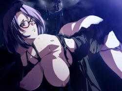 Rule 34 | 10s, 1boy, 1girl, breasts, clothed sex, dies irae, game cg, glasses, hetero, large breasts, monster, riza brenner, sex, shinza bansho series, tagme, torn clothes