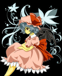 Rule 34 | 1girl, bad id, bad pixiv id, dress, female focus, hat, lco, plant, remilia scarlet, ribbon, solo, touhou, wings