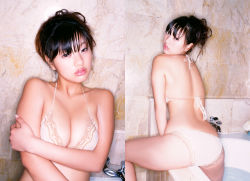 Rule 34 | bathtub, bikini, breasts, cleavage, highres, matsumoto sayuki, photo (medium), swimsuit