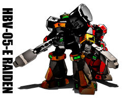 Rule 34 | 3d, holding, holding weapon, mecha, no humans, robot, virtual on, weapon, zizy00220022
