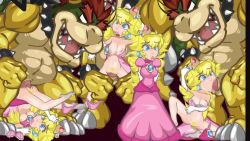 Rule 34 | 1boy, 1girl, animated, animated gif, ass, blonde hair, blue eyes, bowser, breasts, highres, live2d, mario (series), nintendo, nipples, oral, penis, playshapes, princess peach, pussy, sex, super mario bros. 1