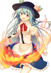 Rule 34 | 1girl, :d, absurdres, blue hair, blue skirt, bow, bowtie, breasts, commentary request, food, fruit, hat, highres, hinanawi tenshi, holding, holding sword, holding weapon, large breasts, leaf, long hair, looking at viewer, nenobi (nenorium), open mouth, peach, petticoat, puffy short sleeves, puffy sleeves, red bow, red bowtie, red eyes, shirt, short sleeves, skirt, smile, solo, sword, sword of hisou, thighhighs, thighs, touhou, very long hair, weapon, white shirt, white thighhighs, zettai ryouiki