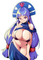 Rule 34 | absurdres, breasts, glasses, gluko, highres, large breasts, mon colle knights, purple hair, rokumon tengai mon colle knight, undressing