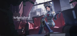 Rule 34 | 1girl, absurdres, animal collar, animal ears, arknights, black footwear, black gloves, black hair, black hat, black legwear, boots, chinese commentary, cityscape, collar, commentary request, couch, crossed legs, dobermann (arknights), dobermann (lieutenant) (arknights), dog ears, gloves, grey jacket, grey pants, hand up, hat, highres, holding, holding collar, holding weapon, holding whip, indoors, jacket, knee boots, lanchuan, light smile, long sleeves, military, military uniform, mole, mole under eye, official alternate costume, orange eyes, pants, peaked cap, short hair, sidelocks, solo, uniform, weapon, whip, yellow eyes