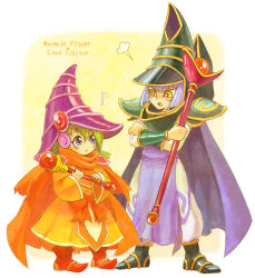 Rule 34 | bad id, bad pixiv id, blue eyes, cape, card ejector, duel monster, green eyes, green hair, hat, miracle flipper, staff, witch, witch hat, wizard hat, yu-gi-oh!, yu-gi-oh! gx, yuza