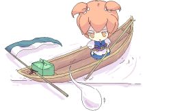 Rule 34 | 1girl, boat, chibi, female focus, hitodama, mitsuji mitsuyoshi, oekaki, onozuka komachi, scythe, solo, touhou, watercraft