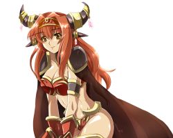 Rule 34 | abs, alexstrasza, armlet, armor, bikini armor, boots, breasts, cape, cleavage, gauntlets, hairband, horns, jewelry, long hair, mildewtd, necklace, orange eyes, orange hair, smile, thigh boots, thighhighs, warcraft, world of warcraft