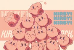 Rule 34 | 2-gou (181poyo), :d, :o, ;d, ;o, ;t, copyright name, english text, closed eyes, highres, kirby, kirby (series), looking at viewer, nintendo, no humans, o o, one eye closed, open mouth, smile, star (symbol)