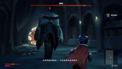 Rule 34 | 1boy, 1girl, armor, black cape, black hat, black pants, cape, collar, covered face, creature, dark, fake horns, fake screenshot, from behind, full armor, gameplay mechanics, gauntlets, hat, health bar, helmet, horned headwear, horned helmet, horns, indoors, made in abyss, mechanical arms, metal collar, minimap, ozen, pants, plate armor, regu (made in abyss), robot, shen yh, shorts, target, user interface, vambraces, whistle