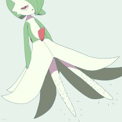 Rule 34 | 1other, arms at sides, artist name, blue background, bob cut, boke-chan, bright pupils, colored skin, creatures (company), game freak, gardevoir, gen 3 pokemon, green hair, green skin, hair over one eye, half-closed eyes, leg hair, legs, looking at viewer, multicolored skin, nintendo, notice lines, one eye covered, open mouth, other focus, pokemon, pokemon (creature), red eyes, short hair, simple background, sketch, solo, twitter username, two-tone skin, watermark, white pupils, white skin