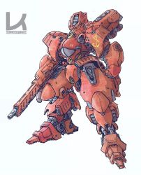 Rule 34 | arm cannon, char&#039;s counterattack, clenched hand, commentary, english commentary, gundam, kallamity, mecha, mobile suit, no humans, one-eyed, redesign, robot, sazabi, solo, standing, thrusters, weapon, yellow eyes