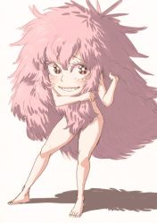 Rule 34 | 1girl, devilman, highres, horikoshi kouhei, pink hair, psycho jenny, smile, tagme, white background