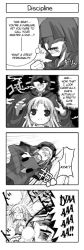 Rule 34 | 00s, 1boy, 1girl, 4koma, medea (fate), comic, fate/stay night, fate (series), greyscale, hard-translated, long image, long sleeves, monochrome, tall image, third-party edit, translated