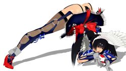 Rule 34 | 1girl, 3d, ass, black hair, fighting vipers, hairband, highres, honey (fighting vipers), jack-o&#039; challenge, sega, thighs, twintails