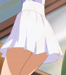 Rule 34 | 1girl, animated, animated gif, ass, back-print panties, go! princess precure, haruyama kazunori, lowres, nanase yui, panties, pleated skirt, precure, print panties, skirt, solo, underwear, white panties, white skirt