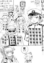 Rule 34 | &gt; &lt;, 10s, 2koma, 6+girls, :&gt;, armband, borrowed character, closed eyes, comic, commentary request, enterprise (pacific), glasses, greyscale, grin, hair ribbon, halo, hat, highres, hornet (pacific), hornet (warship girls r), kantai collection, lexington (warship girls r), long hair, medal, monochrome, multiple girls, northampton (pacific), original, pacific (kancolle), ribbon, saratoga (warship girls r), short hair, smile, smug, sparkle, star (symbol), sunglasses, turn pale, united states, uss enterprise (cv-6), uss hornet (cv-8), uss lexington (cv-2), uss maury (dd-401), uss northampton (ca-26), uss saratoga, uss saratoga (cv-3), uss wasp (cv-7), uss yorktown (cv-5), warship girls r, y.ssanoha, yamato (kancolle), yorktown (pacific), yorktown (warship girls r), yukikaze (kancolle)