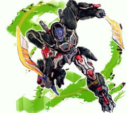 Rule 34 | 1boy, beast wars, beast wars: transformers, dual wielding, holding, holding sword, holding weapon, looking down, maximal, mecha, no humans, optimus primal, rae ariadne, red eyes, robot, slashing, solo, sword, transformers, weapon, white background