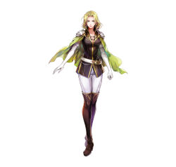 Rule 34 | 1girl, absurdres, belt, blonde hair, blue eyes, boots, breasts, cape, cleavage, elbow gloves, fire emblem, fire emblem: the sacred stones, fire emblem heroes, full body, gloves, highres, long hair, medium breasts, nintendo, official art, pants, parted bangs, selena (fire emblem: the sacred stones), simple background, solo, thigh boots, thighhighs, transparent background, wada sachiko, white background, white gloves, white pants