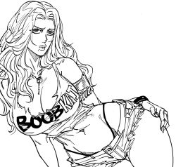 Rule 34 | 1girl, bad id, bb (baalbuddy), bleach, breasts, cleavage, clothes writing, cowboy shot, cropped shirt, curvy, fingernails, greyscale, highleg, highleg panties, highres, inactive account, jewelry, large breasts, long hair, looking at viewer, matsumoto rangiku, micro shorts, midriff, mole, mole under eye, monochrome, navel, necklace, panties, parted bangs, parted lips, short shorts, shorts, simple background, solo, thigh gap, thong, underwear, white background, wide hips, wristband