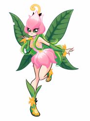 Rule 34 | digimon, fairy, flower, green eyes, leaf, lilimon, nail polish, wings