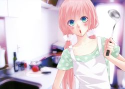 Rule 34 | 1girl, absurdres, apron, cup, highres, just be friends (vocaloid), megurine luka, solo, vocaloid, yunomi, yunomi (yunomi imonuy)