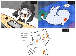 Rule 34 | animal focus, animated, animated gif, cat, chair, closed mouth, drawing, drawing tablet, english text, flipnote studio (medium), holding, keke (kokorokeke), no humans, office chair, original, sitting, sleeping, stylus, swivel chair, truth, wide-eyed, zzz