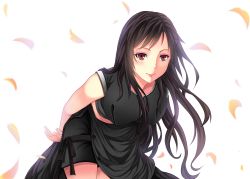 Rule 34 | 1990s (style), 1girl, bent over, black hair, brown eyes, final fantasy, final fantasy vii, highres, long hair, looking at viewer, roland-gin, smile, solo, tifa lockhart