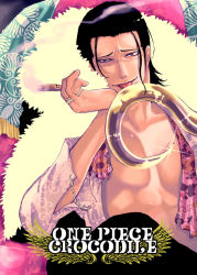 Rule 34 | 1boy, alternate costume, character name, cigar, copyright name, crocodile (one piece), hook, licking, male focus, one piece, smoking, solo, tongue