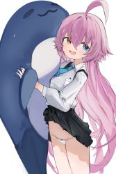 Rule 34 | 1girl, blue archive, dolphin, highres, hoshino (blue archive), mikozin, panties, solo, underwear, white background