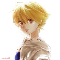 Rule 34 | 1boy, aged down, bad id, bad pixiv id, blonde hair, child, child gilgamesh (fate), fate/hollow ataraxia, fate/stay night, fate (series), gilgamesh (fate), kisaragi (domino), lips, male focus, red eyes, short hair, signature, simple background, smile, solo, white background