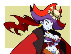 Rule 34 | earrings, hat, jewelry, pirate, red eyes, risky boots, shantae (series), skull