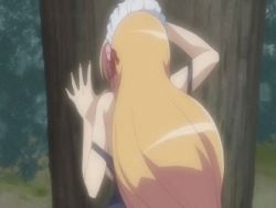 Rule 34 | 00s, 1boy, 1girl, against tree, animated, animated gif, ass, ass grab, bent over, blonde hair, blush, bouncing breasts, braid, breasts, censored, clothes pull, clothing aside, defloration, green eyes, hetero, large breasts, legs, long hair, lowres, maid, maid headdress, nipples, one-piece swimsuit, one-piece swimsuit pull, open mouth, oshiete re:maid, outdoors, penis, philine la, pussy, pussy juice, school swimsuit, sex, swimsuit, swimsuit aside, thighs, tree, vaginal