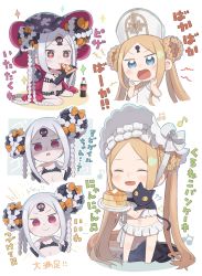 Rule 34 | + +, 1girl, :&gt;, :o, abigail williams (fate), abigail williams (swimsuit foreigner) (fate), abigail williams (swimsuit foreigner) (first ascension) (fate), abigail williams (swimsuit foreigner) (second ascension) (fate), abigail williams (swimsuit foreigner) (third ascension) (fate), animal, bare arms, bare legs, bare shoulders, barefoot, bikini, black bikini, black bow, black cat, black headwear, blonde hair, blue eyes, blush, bonnet, bow, braid, cat, chibi, closed mouth, coca-cola, commentary request, double bun, fate/grand order, fate (series), food, hair bow, hair bun, hat, highres, holding, holding food, holding plate, long hair, multiple views, one-piece swimsuit, open mouth, orange bow, pancake, pancake stack, parted bangs, parted lips, pizza, pizza slice, plate, polka dot, polka dot bow, red eyes, shaded face, sitting, soda bottle, sparkle, strapless, strapless bikini, swimsuit, totatokeke, translation request, twin braids, twintails, v-shaped eyebrows, very long hair, wariza, wavy mouth, white bow, white hair, white headwear, white one-piece swimsuit