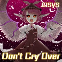 Rule 34 | 1girl, album cover, animal ears, bird ears, bird wings, brown dress, brown headwear, circle name, cover, dress, english text, feathered wings, feathers, fingernails, frilled dress, frilled sleeves, frills, hachipuyo, hat, iosys, juliet sleeves, long fingernails, long sleeves, mystia lorelei, nail polish, official art, open mouth, pink hair, puffy sleeves, purple nails, red eyes, sharp fingernails, short hair, smile, solo, touhou, touhou cannonball, white wings, winged hat, wings