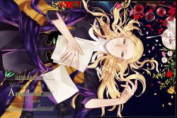 Rule 34 | 1boy, blonde hair, character name, dated, fate/grand order, fate (series), fork, from above, gloves, unworn gloves, happy birthday, long hair, lying, male focus, paper, plate, sash, sindri, solo, very long hair, wolfgang amadeus mozart (fate)