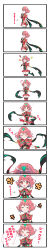 Rule 34 | absurdres, breasts, comic, highres, japanese text, large breasts, nemu (ut kakinotane), panels, pyra (xenoblade), red eyes, red hair, simple background, translation request, white background, xenoblade chronicles (series), xenoblade chronicles 2