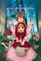 Rule 34 | + +, 1girl, 4boys, agasang, animal ears, basket, big bad wolf, blonde hair, child, cigarette, dress, forest, grimm&#039;s fairy tales, gun, hansel and gretel, happy, hat, hood, hunter (little red riding hood), little red riding hood, little red riding hood (grimm), multiple boys, nature, one eye closed, petticoat, ribbon, rifle, tail, typo, weapon, wink, wolf ears, wolf tail