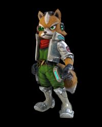 Rule 34 | 1boy, 3d, absurdres, armor, armored boots, arms at sides, belt, black background, black gloves, boots, closed mouth, fingerless gloves, fox, fox mccloud, full body, furry, furry male, gloves, green eyes, headset, highres, holster, jacket, knee boots, long sleeves, male focus, nintendo, official art, red scarf, scarf, simple background, sleeves pushed up, solo, standing, star fox, star fox zero, tail, whiskers, white jacket
