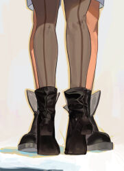 Rule 34 | 2girls, black footwear, black pantyhose, boots, commentary request, dark-skinned female, dark skin, female focus, footwear focus, gundam, gundam suisei no majo, head out of frame, height difference, highres, implied kiss, jia ma, kiss, legs, lower body, miorine rembran, multiple girls, pantyhose, shadow, suletta mercury, tiptoe kiss, tiptoes, yuri
