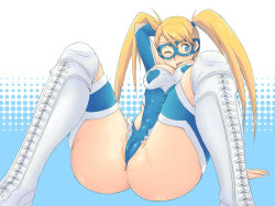 Rule 34 | 1990s (style), anus, ass, blonde hair, blue eyes, breasts, cameltoe, capcom, cleavage, cleft of venus, rainbow mika, retro artstyle, street fighter, street fighter zero (series), uncensored, wink
