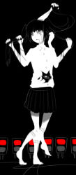 Rule 34 | black hair, extra arms, extra legs, grabbing another&#039;s hair, monoko, multiple hands, no shoes, traffic light, twintails, yume nikki