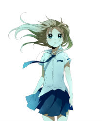 Rule 34 | 1girl, blue eyes, long hair, namori, necktie, original, simple background, skirt, solo, tears, white background